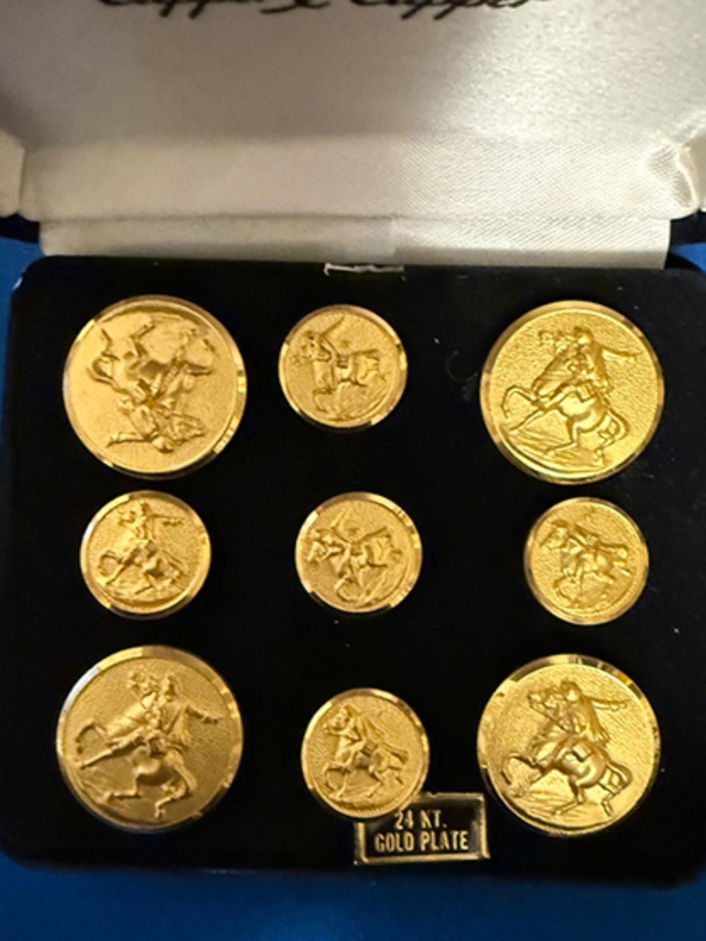 Rare Waterbury Blazer Buttons of Paul Revere's Ride